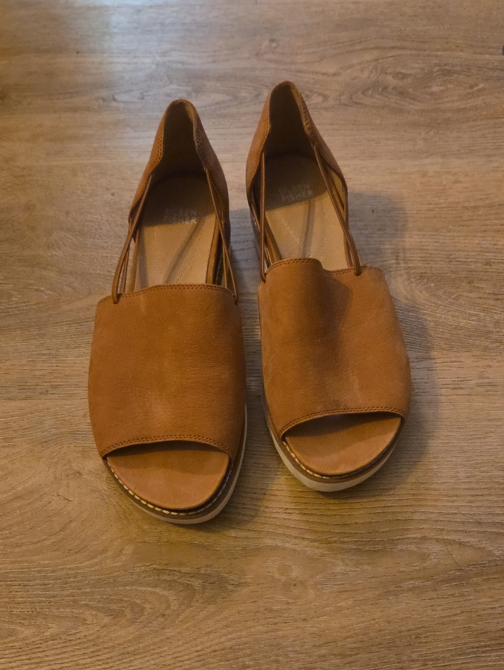Eileen Fisher Women's Open-Toe Slip-On Sandals in Chestnut Brown